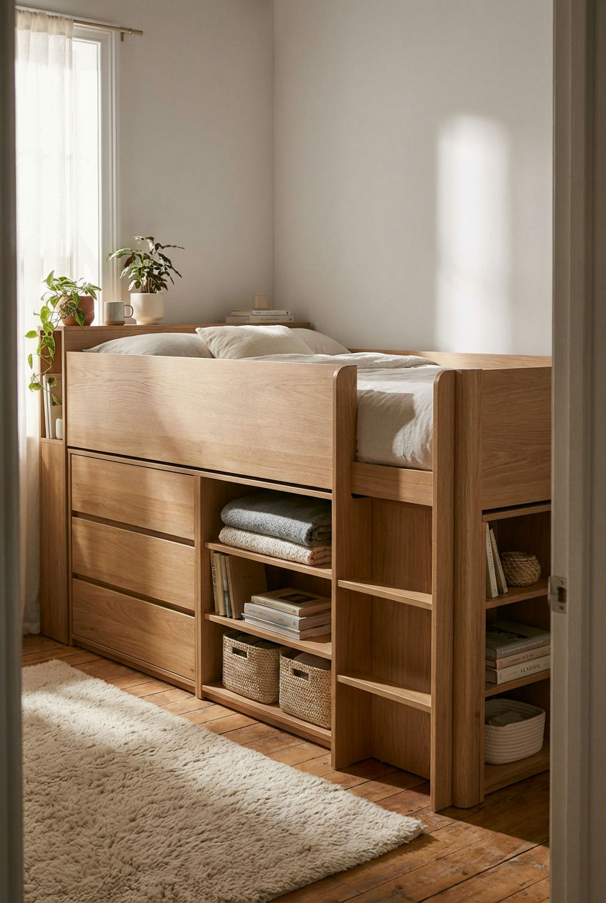 Elevated Bed with Storage 1