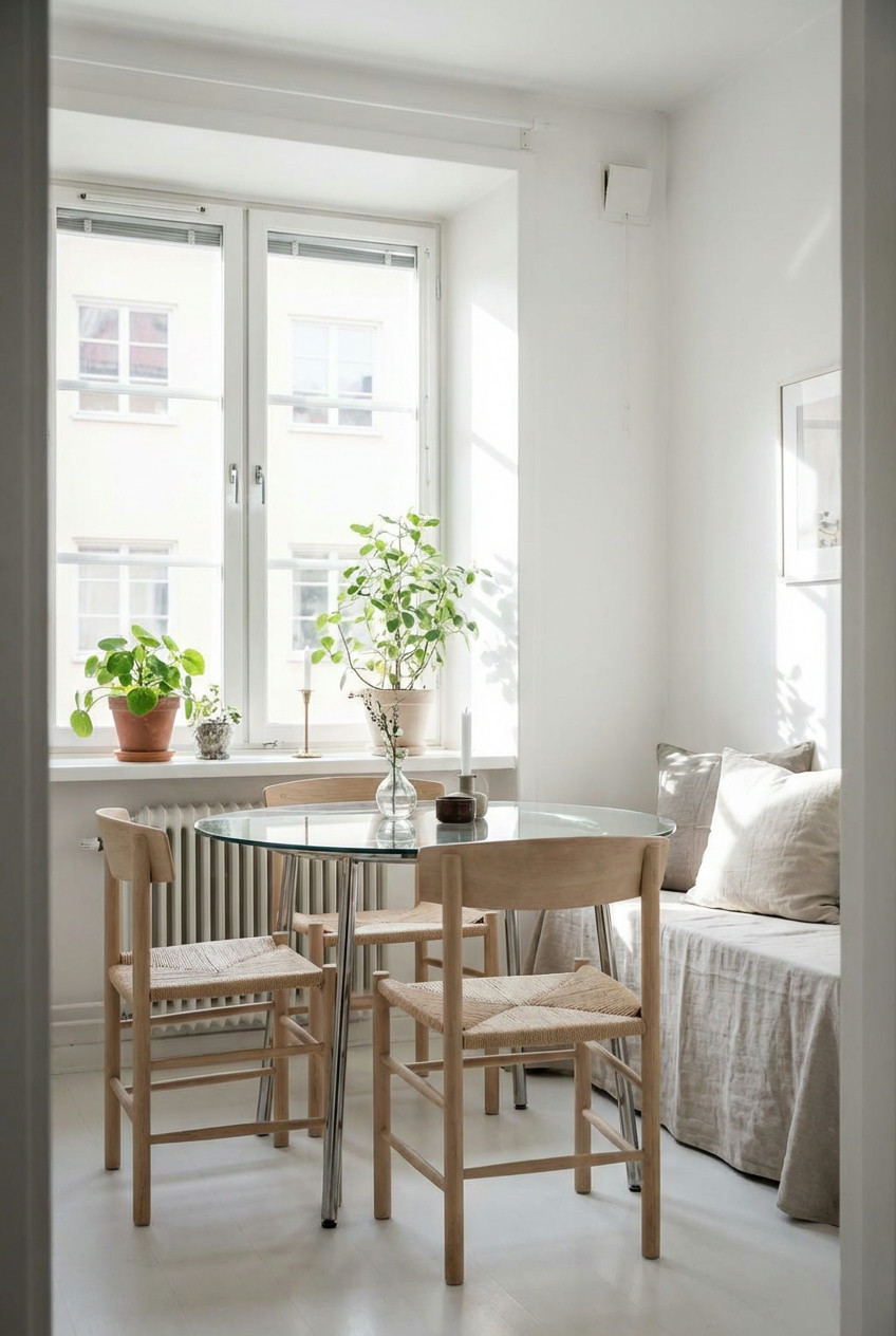 Compact Round Glass Table 1
