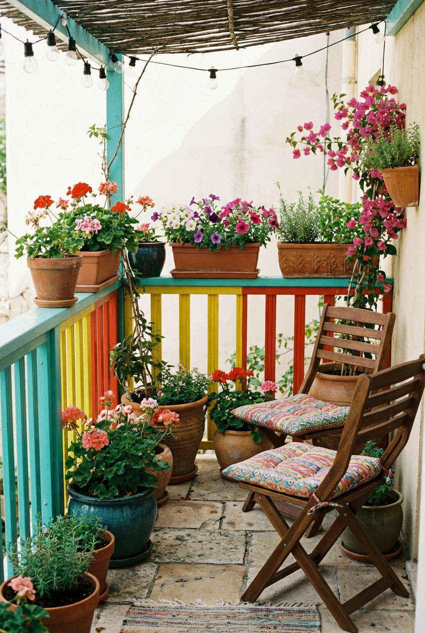 Colorful Small Space Balcony 1