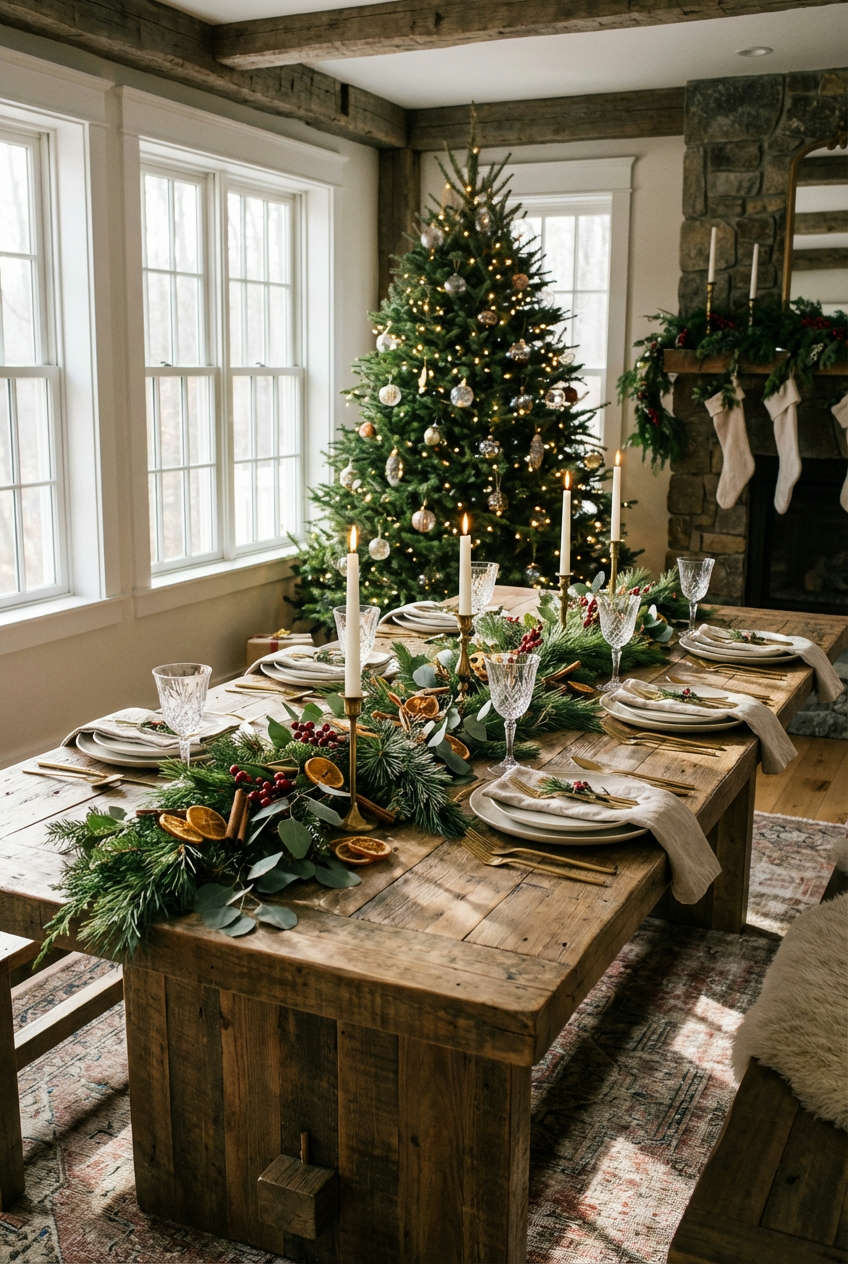 Festive Christmas Decor Table 1