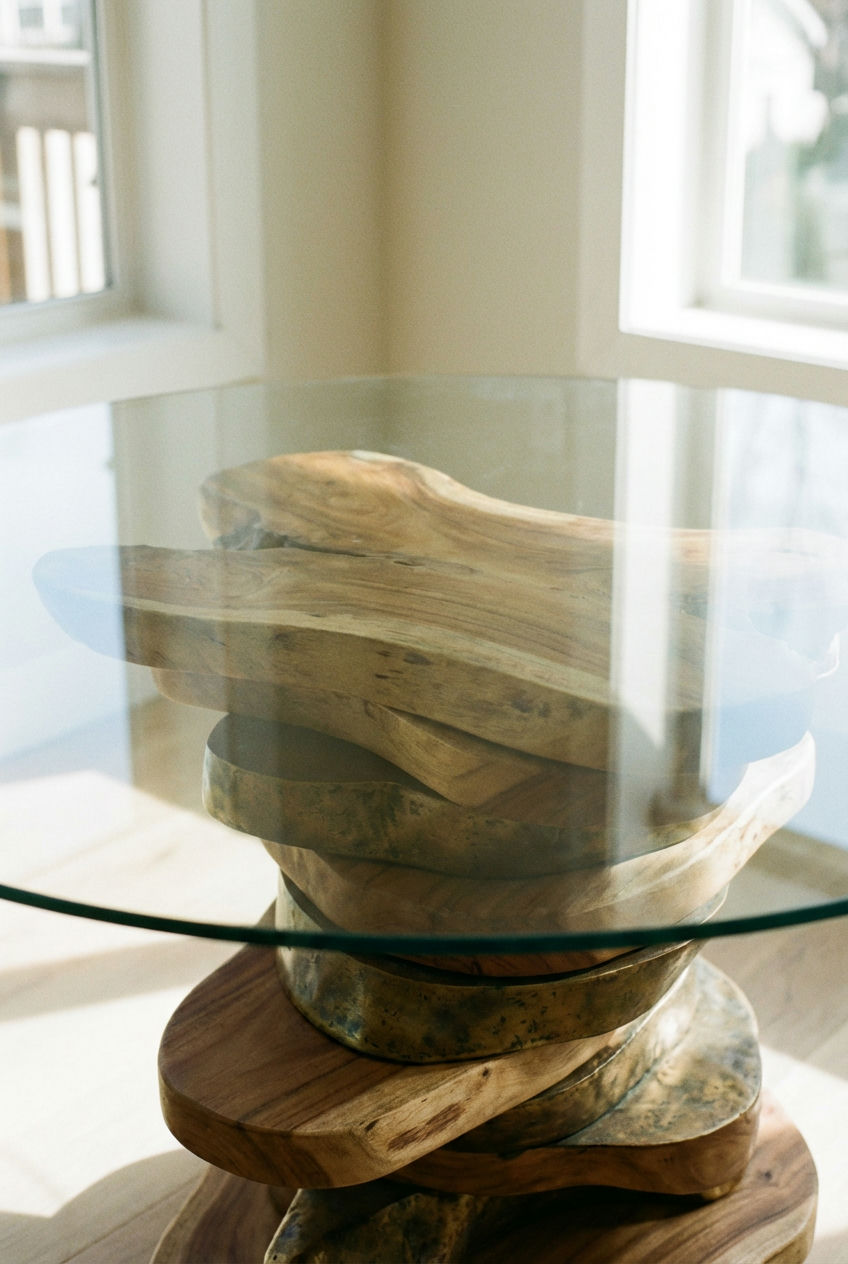 Glass Top with Artistic Base 2