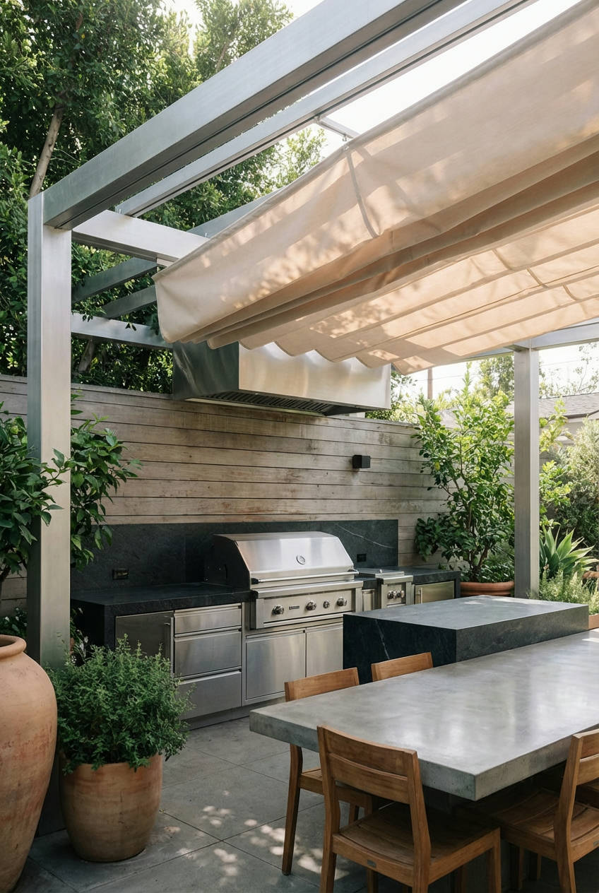 Pergolas with Retractable Covers 1