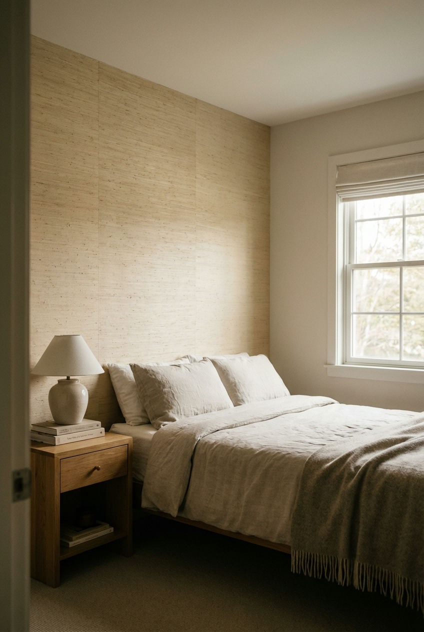 Accent Wall with Textured Wallpaper 1