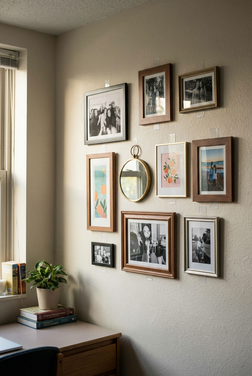 Gallery Wall with Command Strips 1