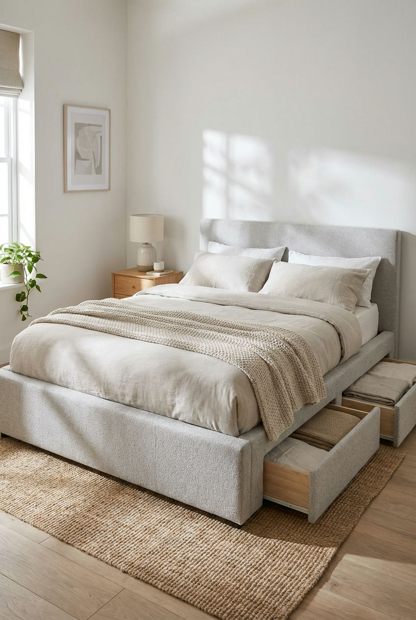 Platform Beds with Drawers 1