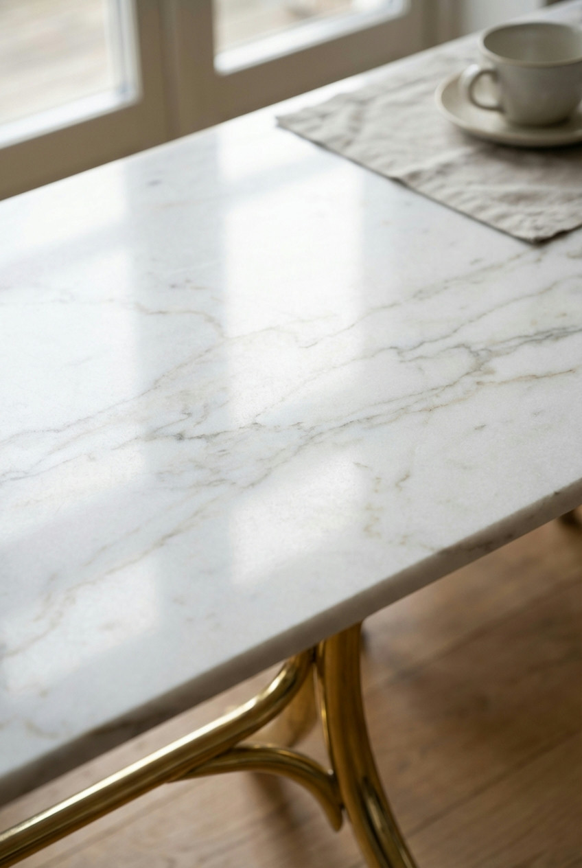 Marble Top with Gold Accents 2