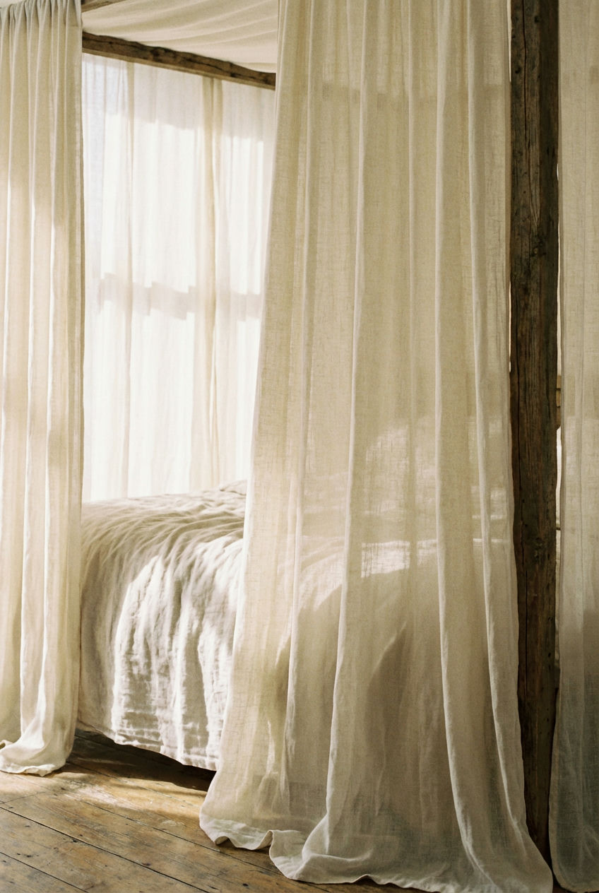 Canopy Beds with Sheer Drapes 2