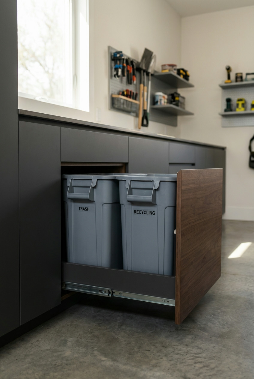 Pull-Out Trash and Recycling Bins 1