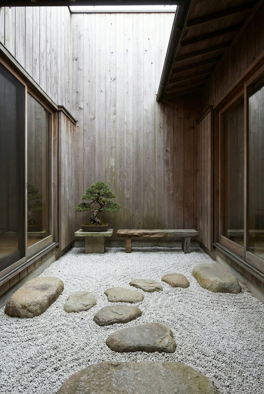 Minimalist Japanese Courtyard 1