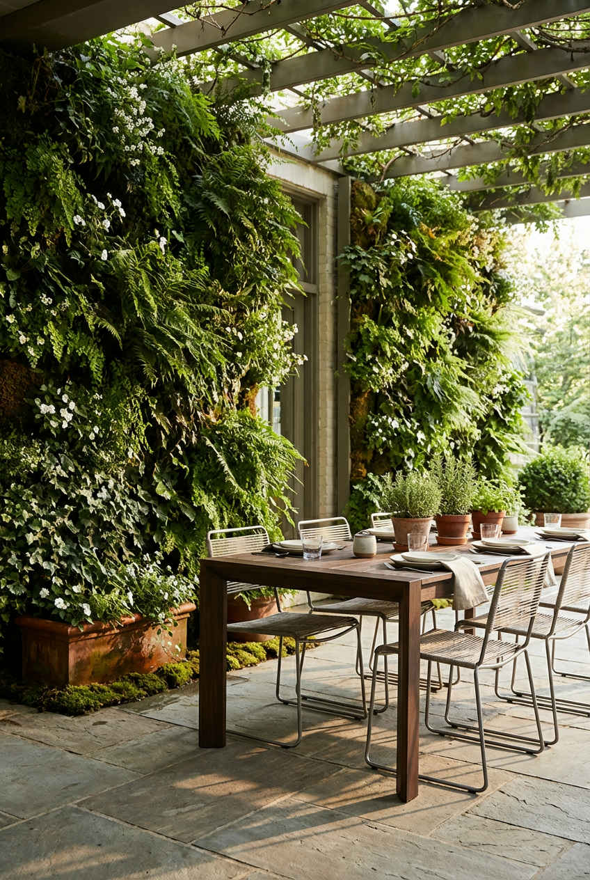 Outdoor Rooms with Living Walls 1