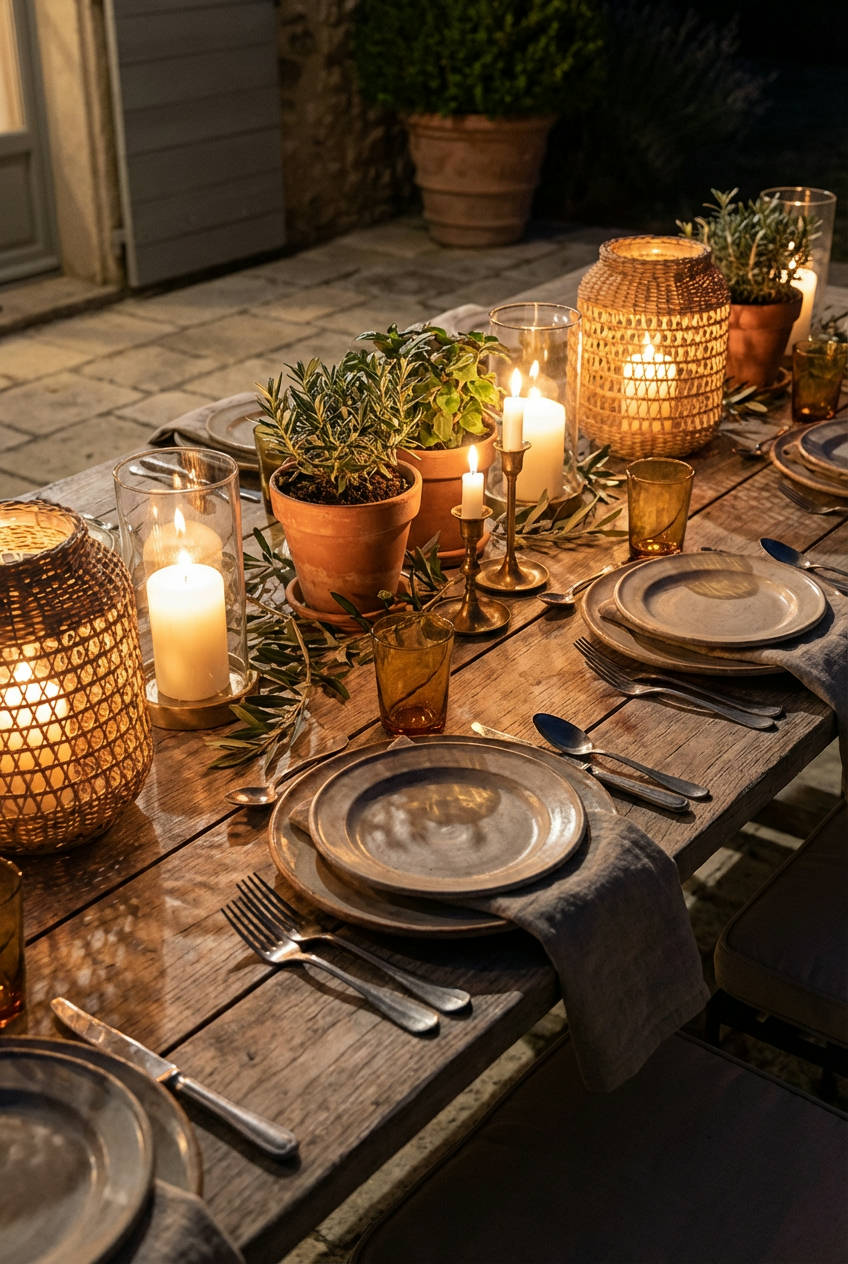 Outdoor Patio with Lighting 2