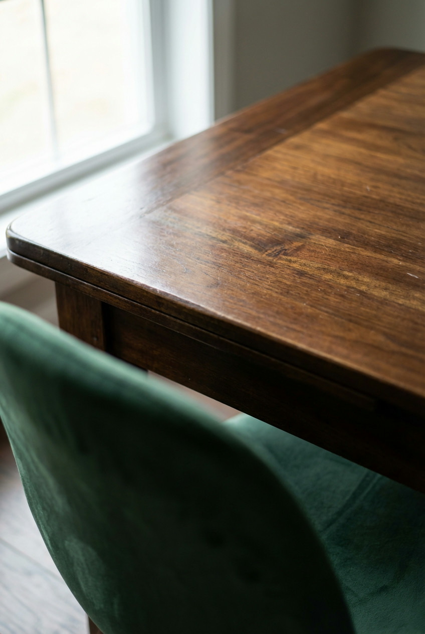 Dark Wood with Velvet Chairs 2