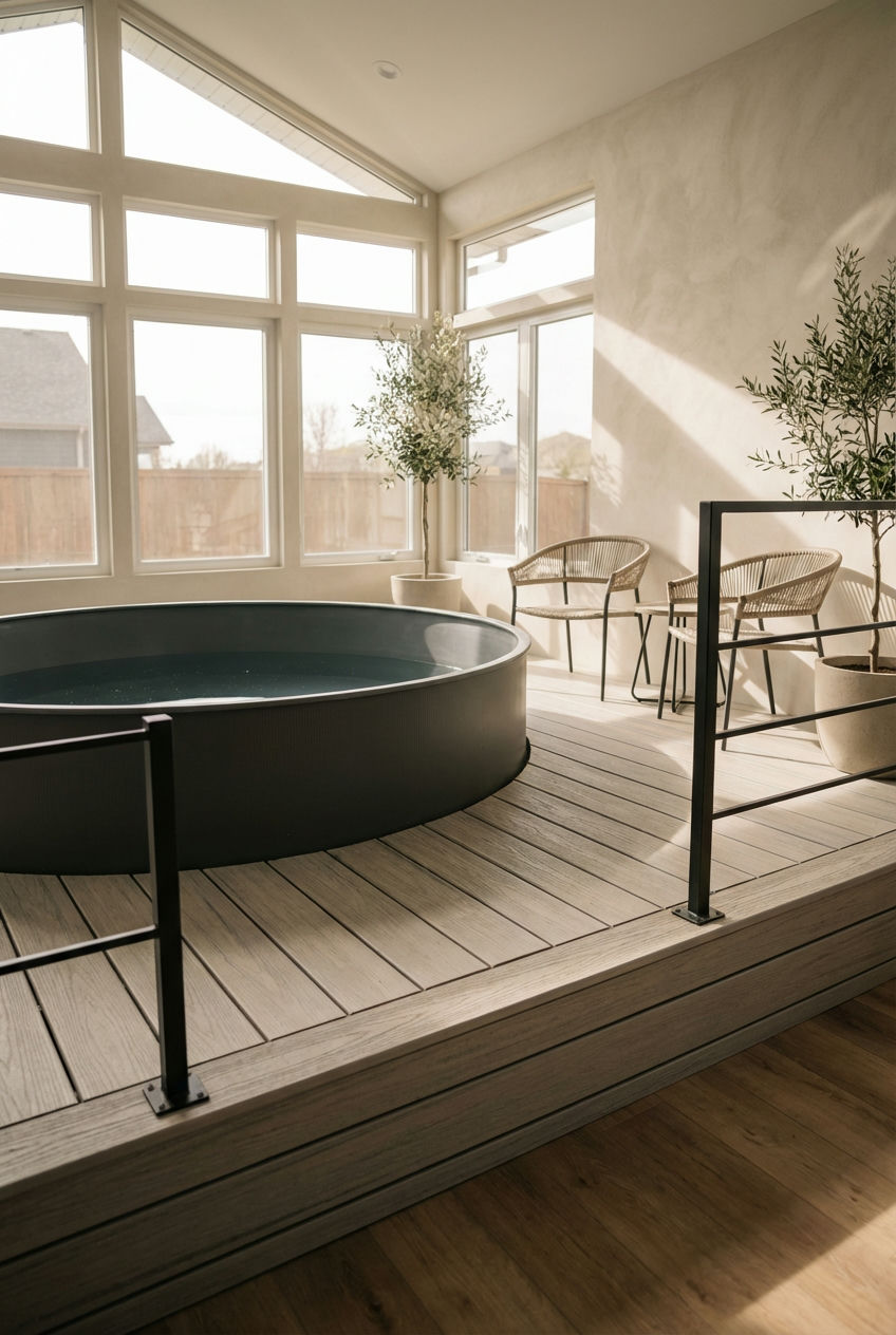 Sleek Composite Deck with Modern Railing 1
