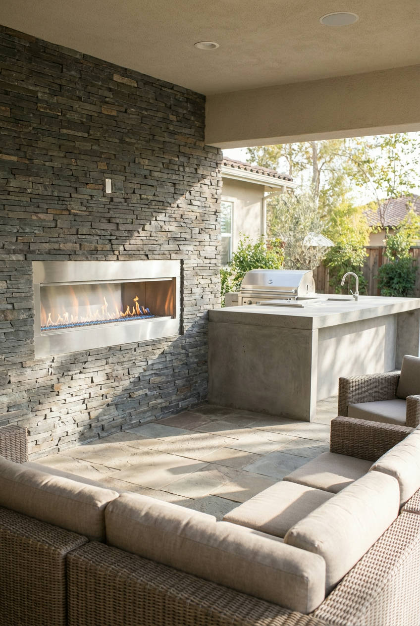 Cozy Fire Features Alongside 2