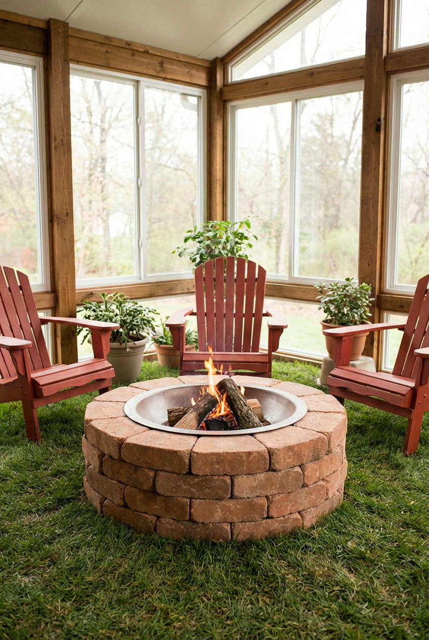 DIY Fire Pit from Pavers 1