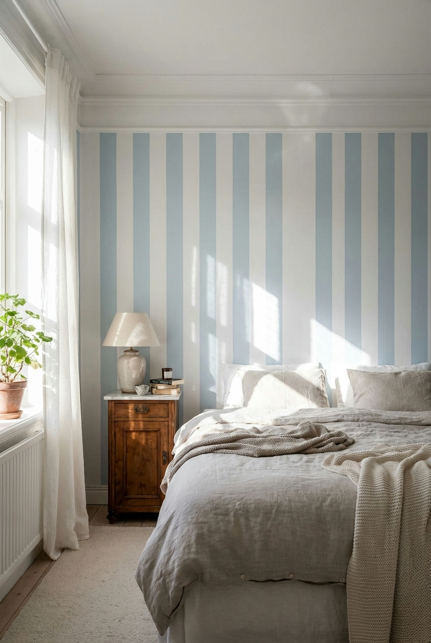 Accent-Walls-with-Vertical-Stripes 2