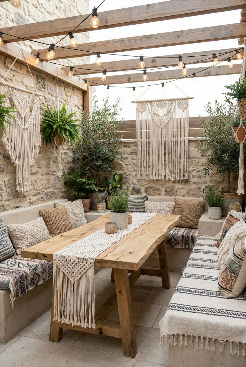 Boho Chic Outdoors Dining 1