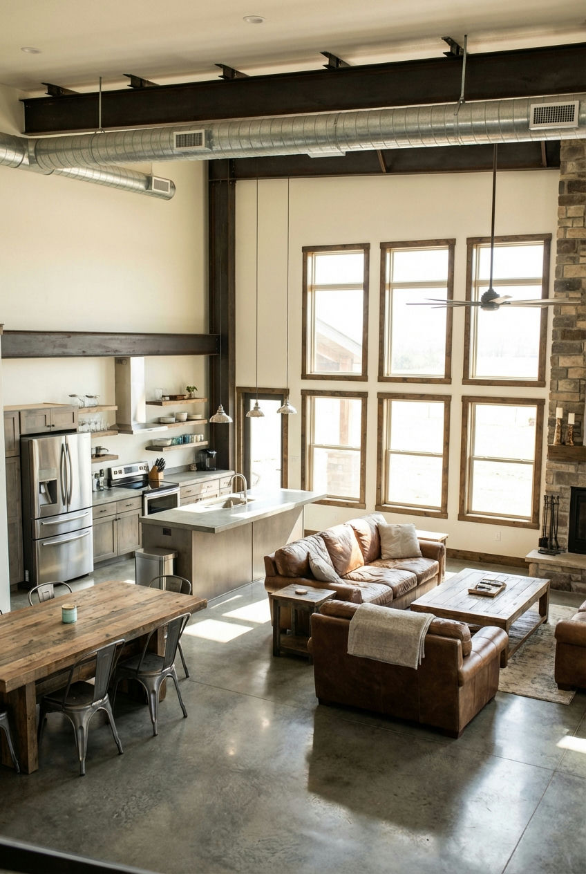 Open-Concept-Living-with-Industrial-Flair 1