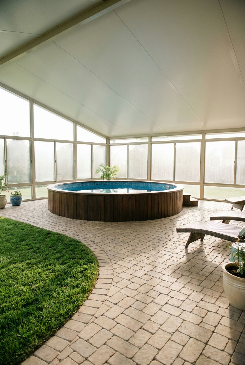 Stone Paver Pool Surround 1