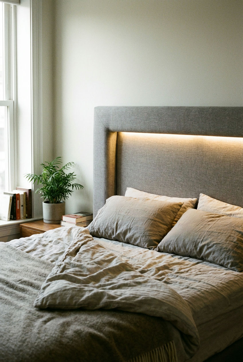 Headboard with Recessed Lighting 1