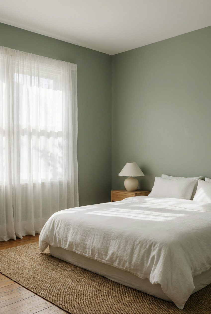 Serene Sage Green Walls 1
