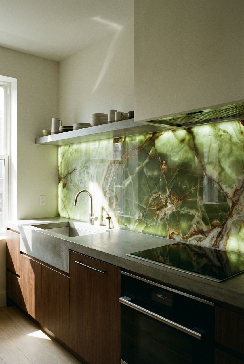Backlit Onyx Backsplashes 2