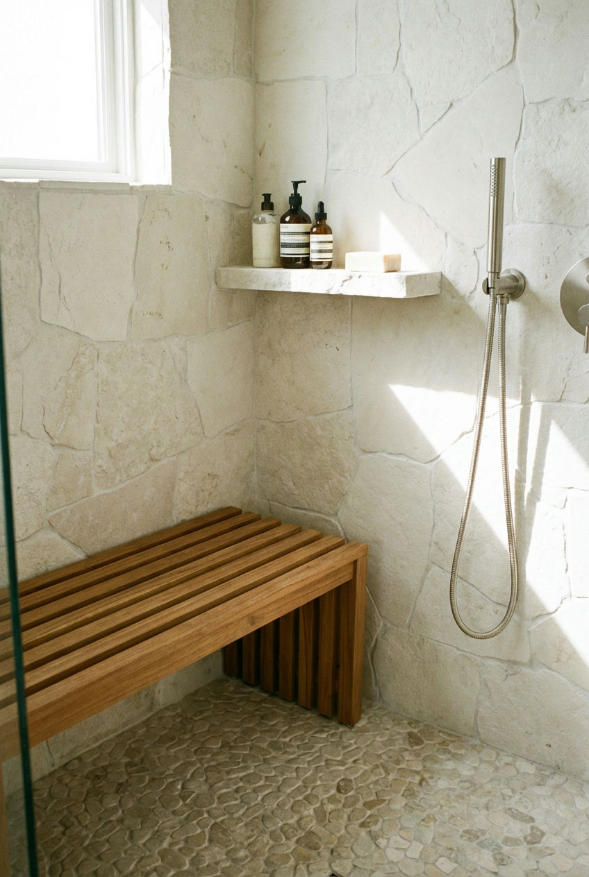 Walk-in Shower with Bench 2