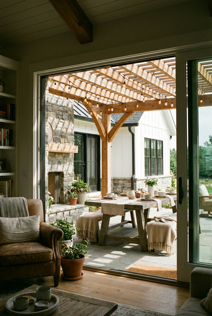 Attached Patio Pergola 1