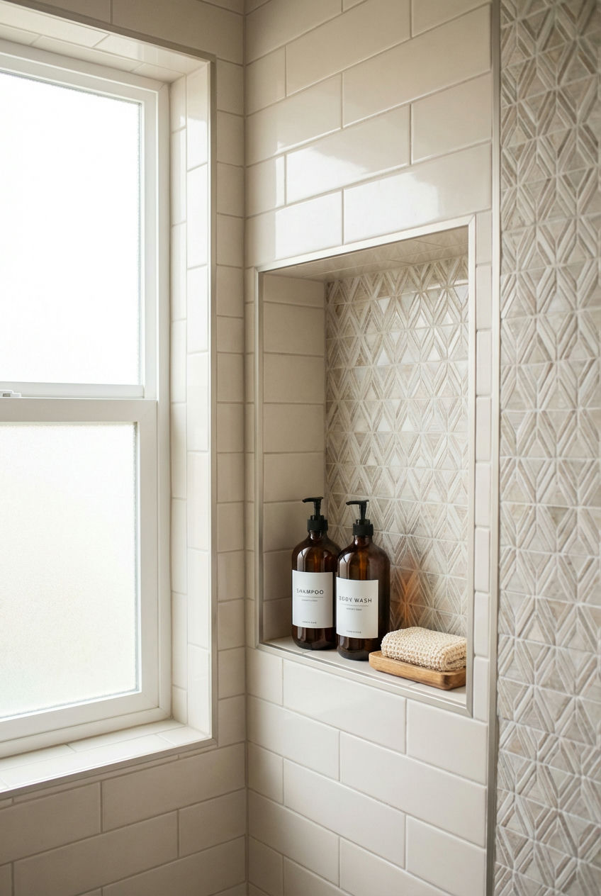 Shower Niche Storage 1