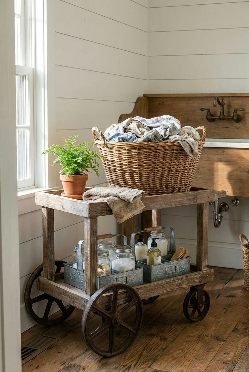 Mobile Laundry Cart 2