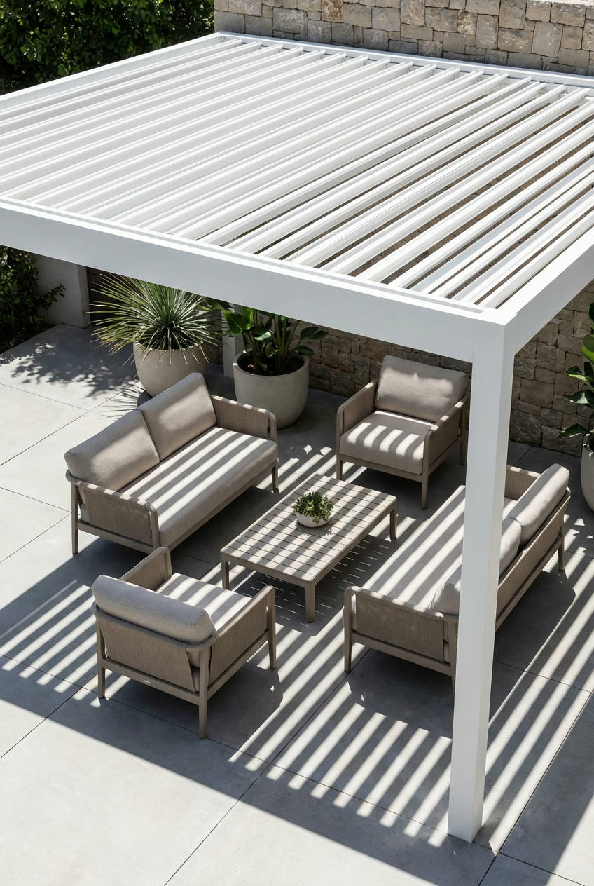 Louvered Roof Pergola 1