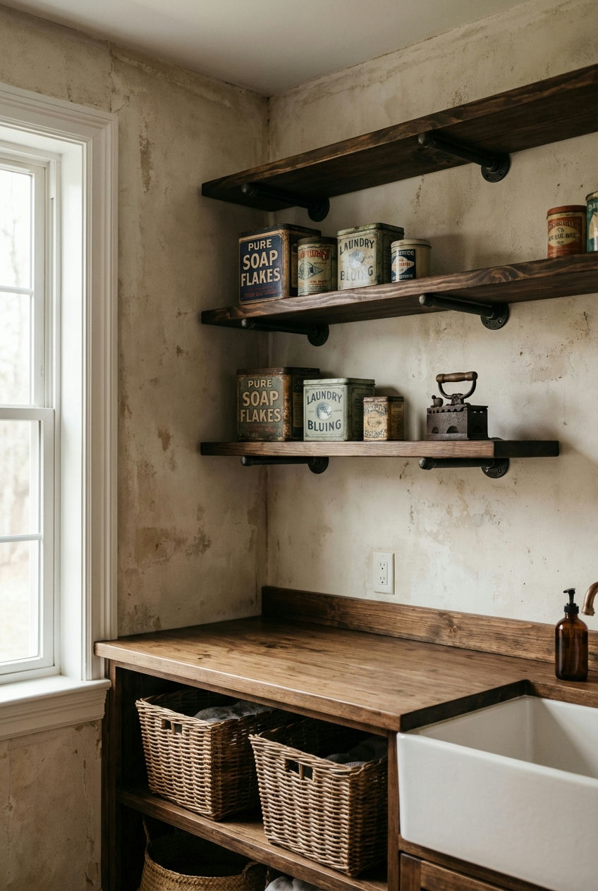 DIY-Floating-Shelves-with-Brackets 2