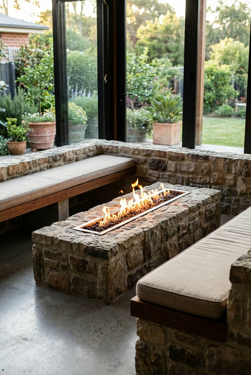 Integrated Fire Pit & Seating 2