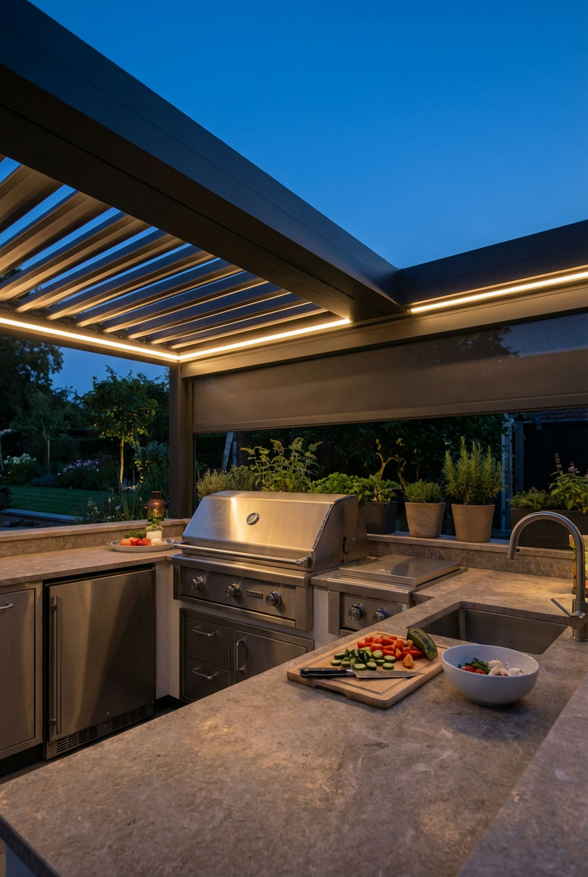 Outdoor Kitchen Pergola 2