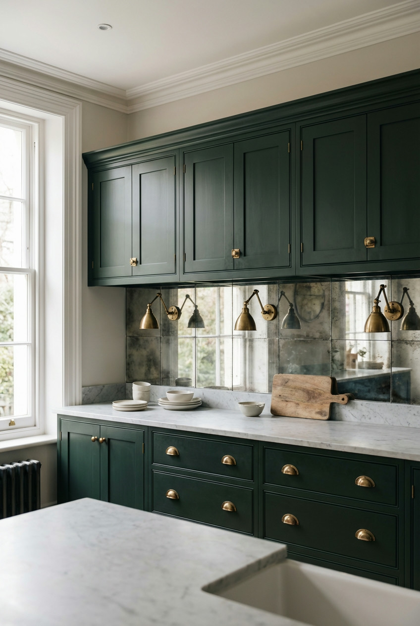 Antiqued Mirror Backsplash 1