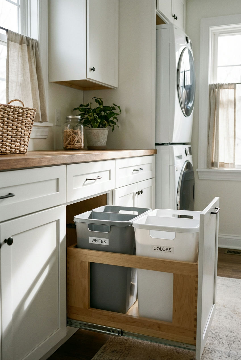 Hidden Pull-Out Hampers 2
