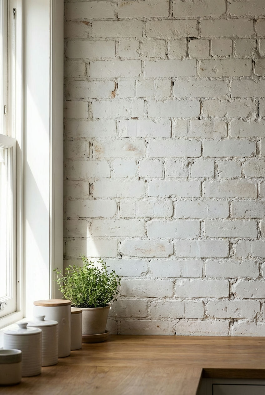 Painted-Brick-Backsplash 1