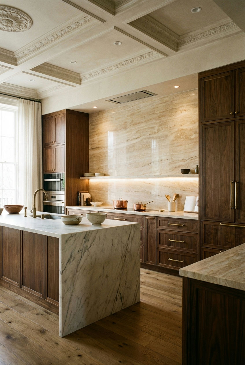 Travertine Sheet Backsplash 1