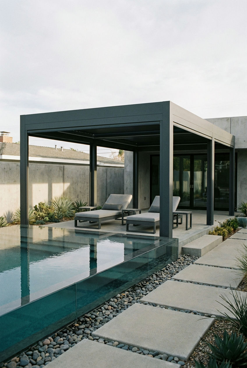 Contemporary Steel Pergola 2