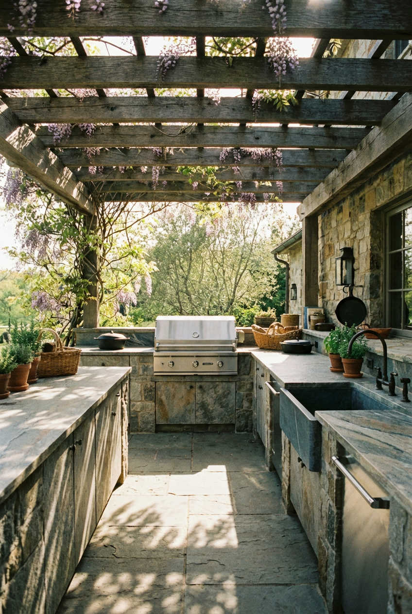 Outdoor Kitchen Pergola 1