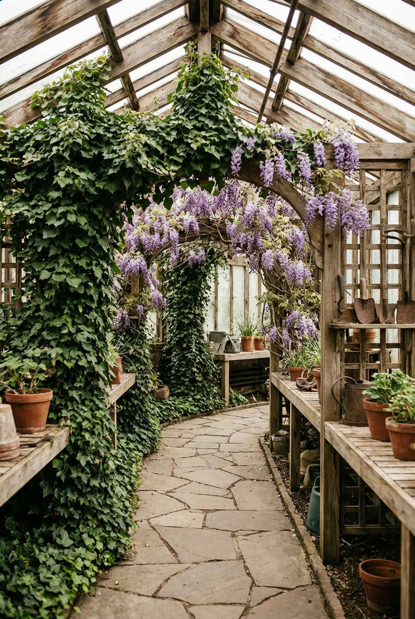 Vine-Covered Garden Pergola 1