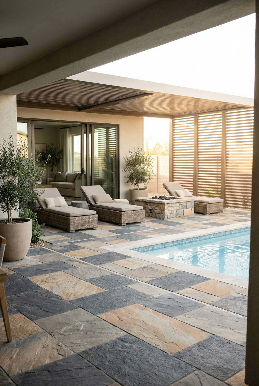 Textured Hardscaping with Pavers 1