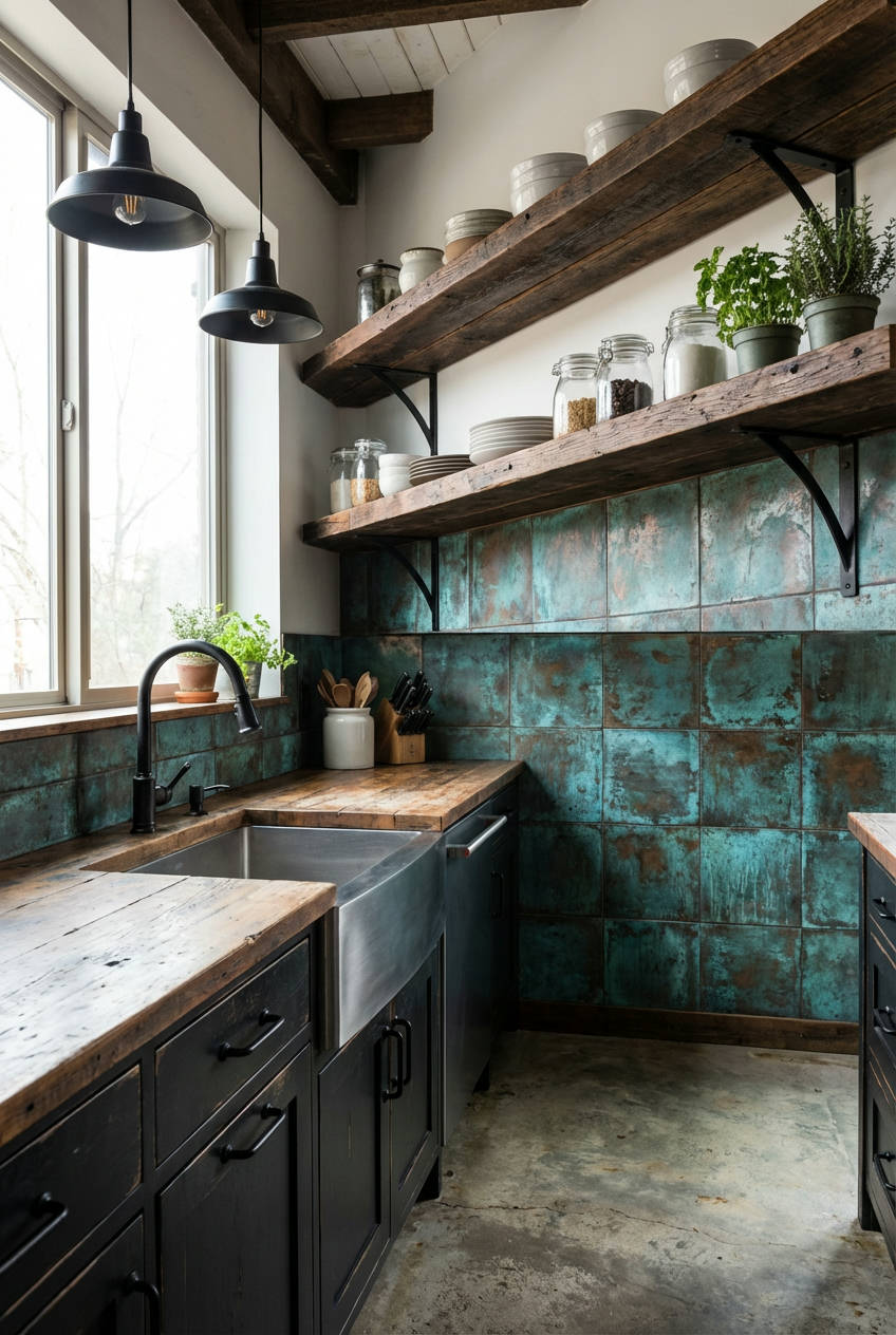 Oxidized Copper Tiles 1
