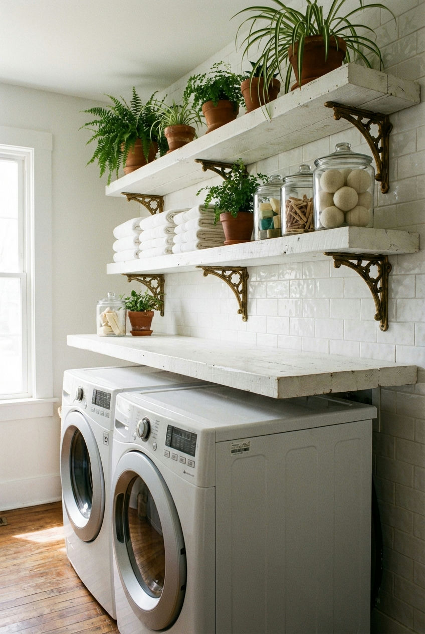 DIY-Floating-Shelves-with-Brackets 1
