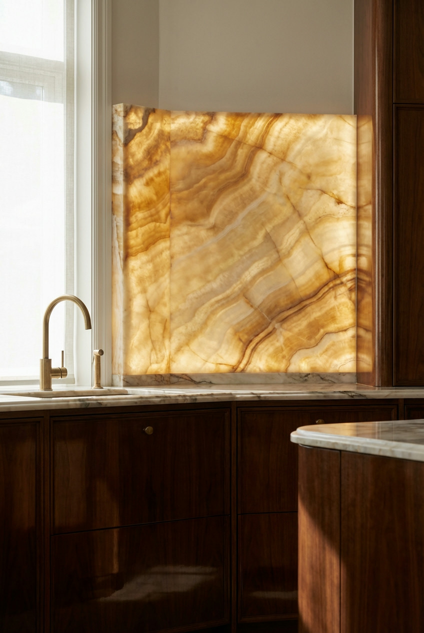 Backlit Onyx Backsplashes 1