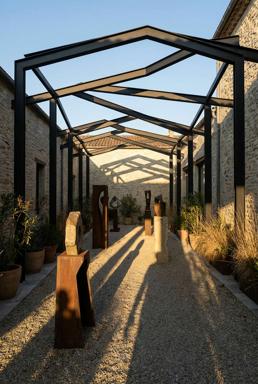 Contemporary Steel Pergola 1