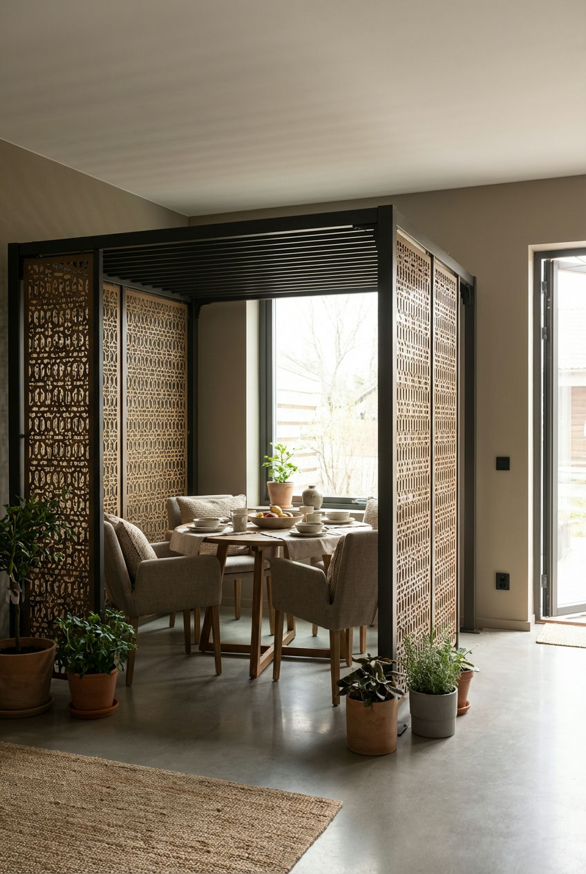 Pergola with Privacy Screens 2